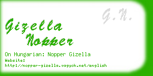 gizella nopper business card